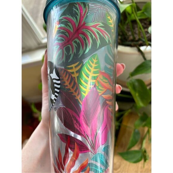 Starbucks Aloha Beetle Tropical Island Jungle Metallic Travel Tumbler Venti 24oz - Picture 11 of 16